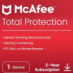 Buy Mcafee Total Protection 1 Device 3 Years