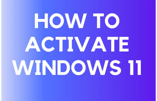 Activation Steps windows 11